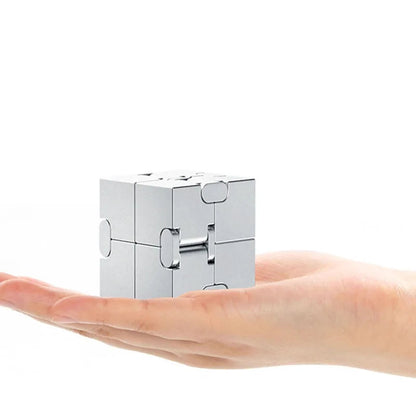 Magic Metal Cube - Portable Anti-Stress Puzzle for Decompression and Concentration, Durable and Tactile