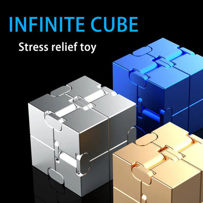 Magic Metal Cube - Portable Anti-Stress Puzzle for Decompression and Concentration, Durable and Tactile