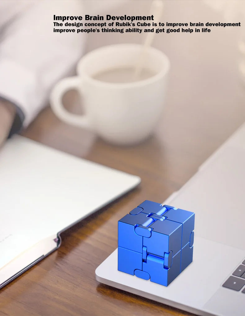 Magic Metal Cube - Portable Anti-Stress Puzzle for Decompression and Concentration, Durable and Tactile