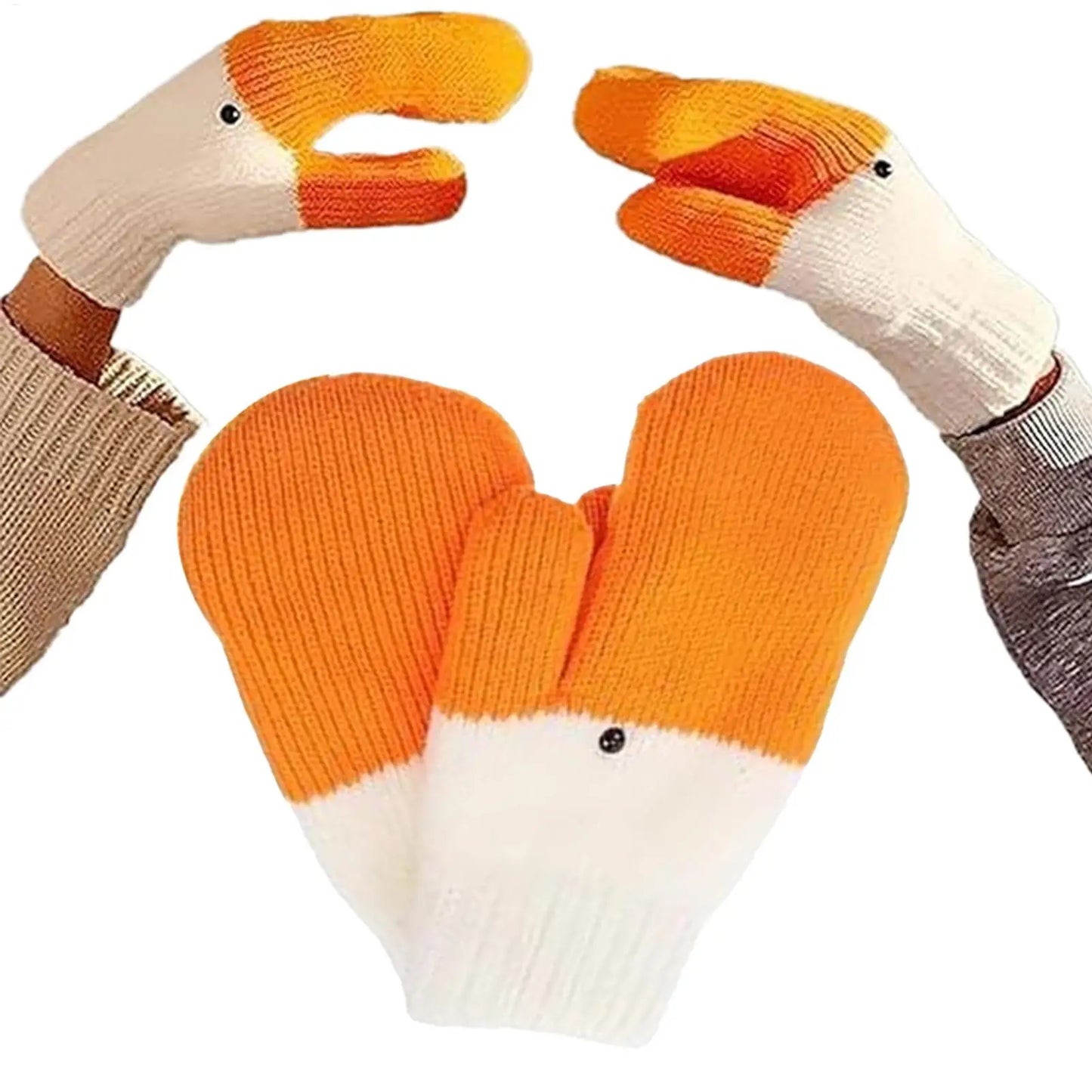 Cute Winter Ski Gloves with Thick Velvet Lining for Warmth and Cold Protection