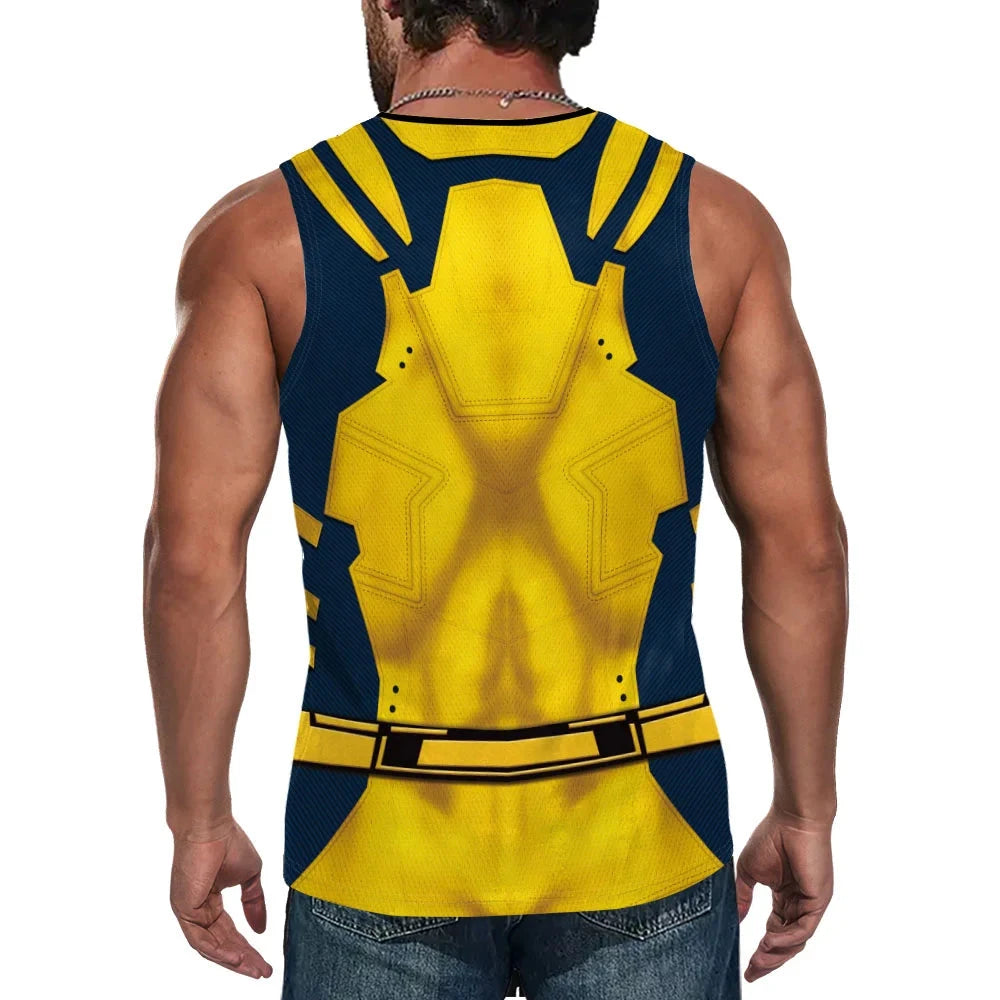 Débardeur de Compression Inspiré de Deadpool et Wolverine pour Fitness et Cosplay