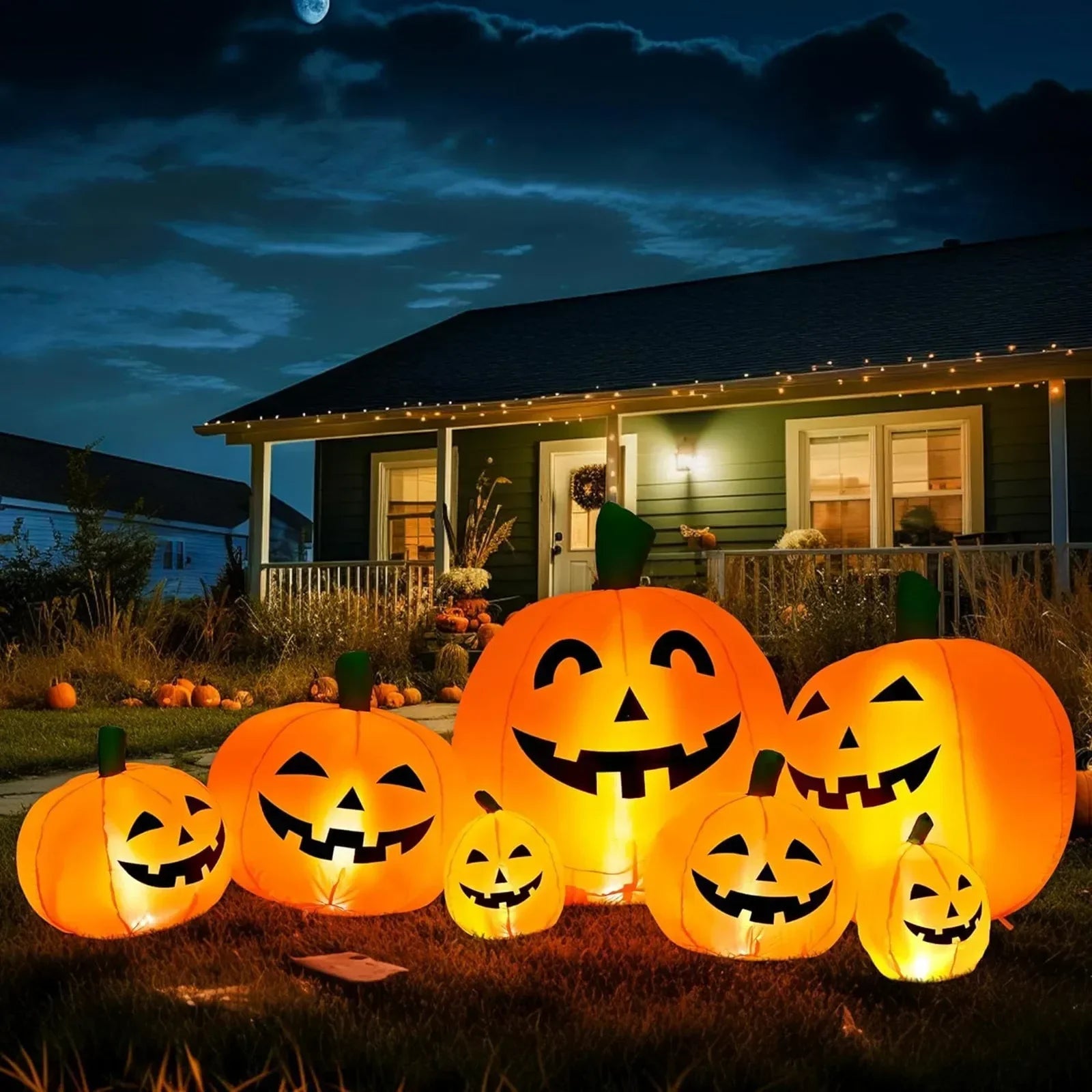 Décoration Gonflable Halloween de 7 Pieds avec Lumières LED – Affichage Extérieur pour le Jardin