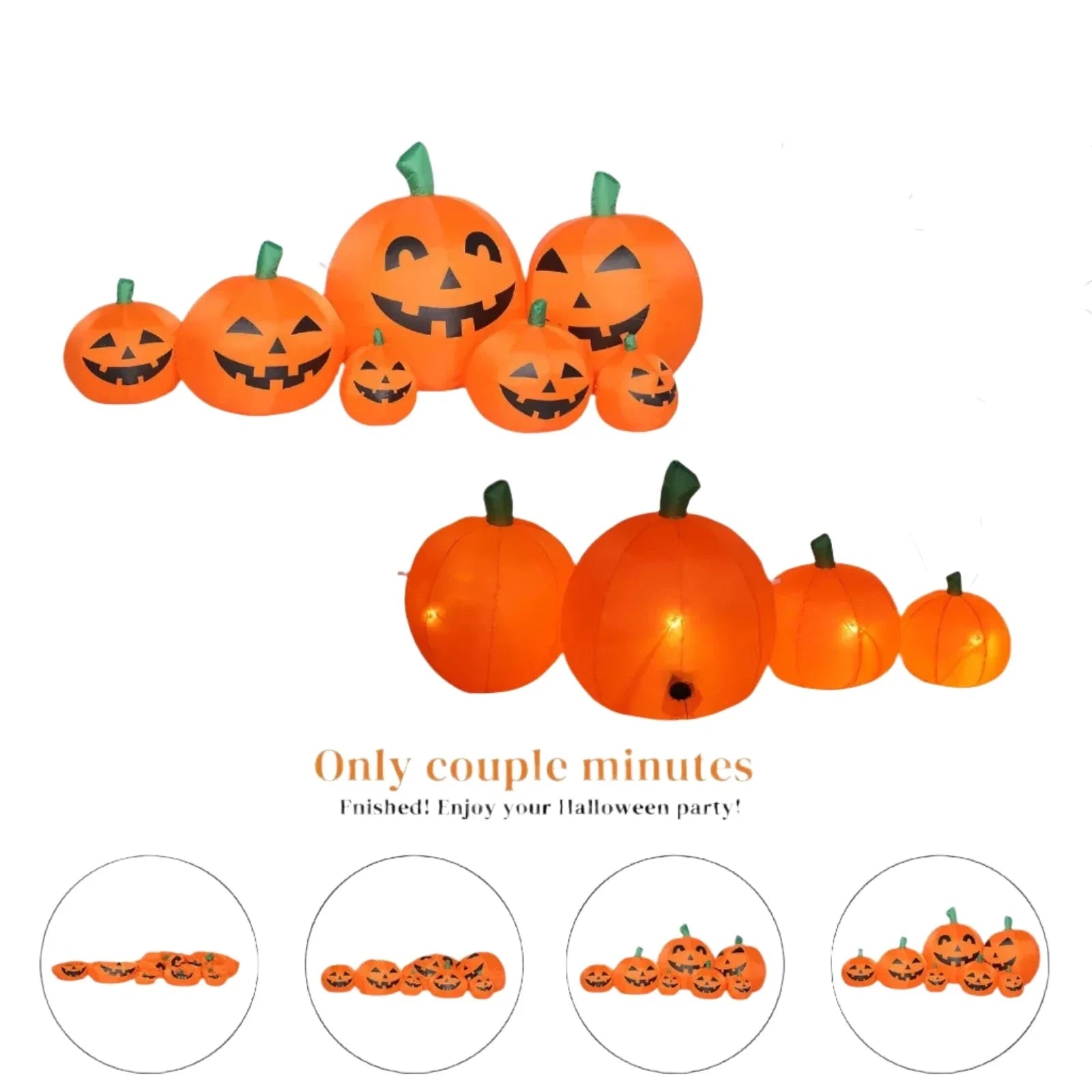 Décoration Gonflable Halloween de 7 Pieds avec Lumières LED – Affichage Extérieur pour le Jardin