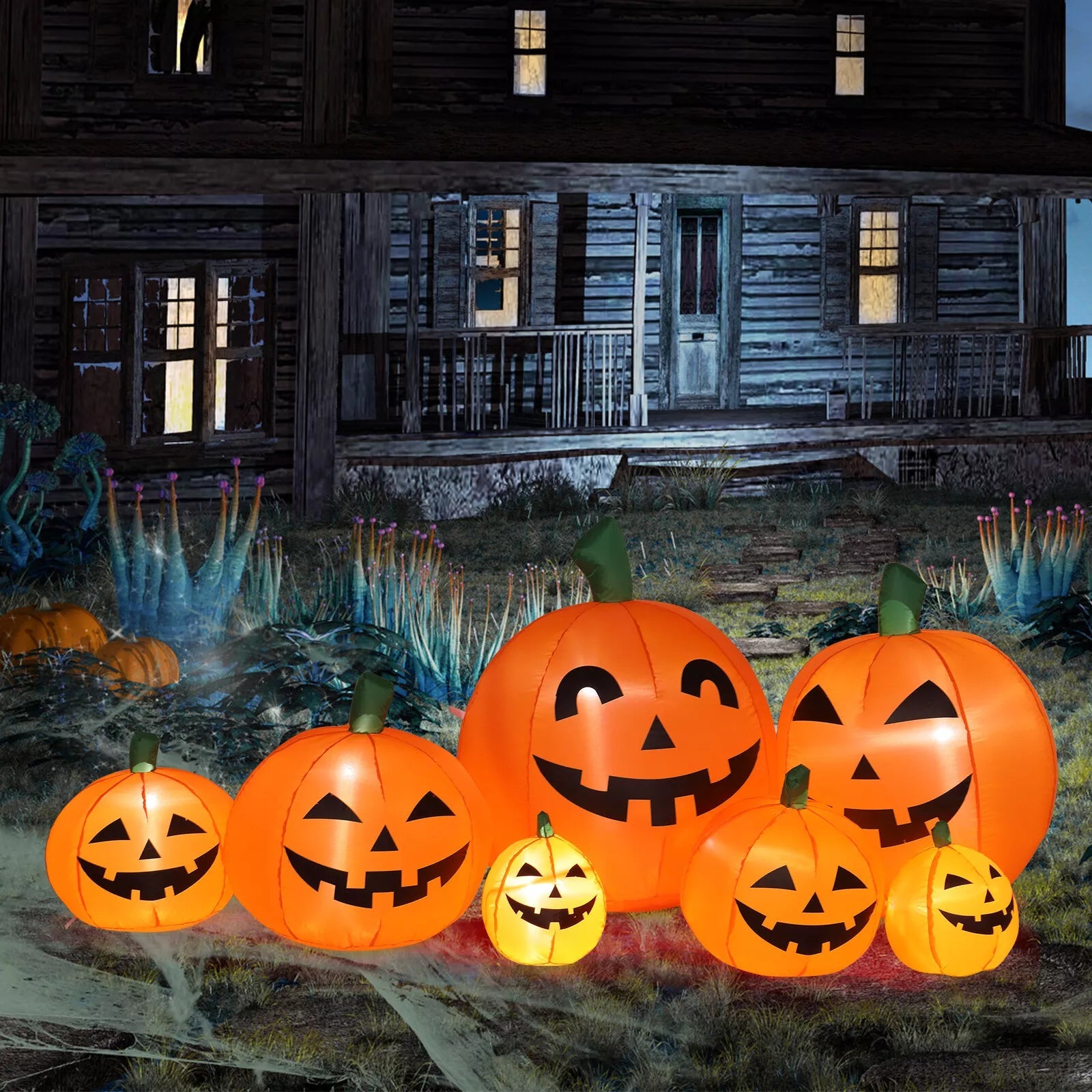Décoration Gonflable Halloween de 7 Pieds avec Lumières LED – Affichage Extérieur pour le Jardin