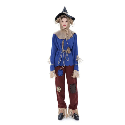 Halloween Scarecrow Costume Unisex – Authentic Burlap and Straw Outfit for Adults
