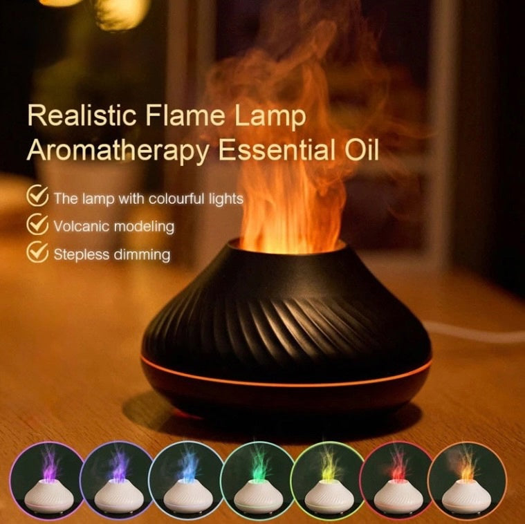 Diffuseur d'Aromathérapie Volcanique 130ml avec Lumière d'Ambiance et Humidificateur USB
