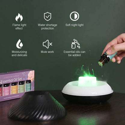 Volcanic Aromatherapy Diffuser 130ml with Ambient Light and USB Humidifier