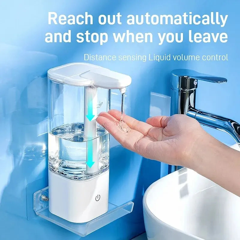Distributeur Automatique de Désinfectant pour les Mains avec Capteur - 550ml pour Cuisine et Salle de Bain