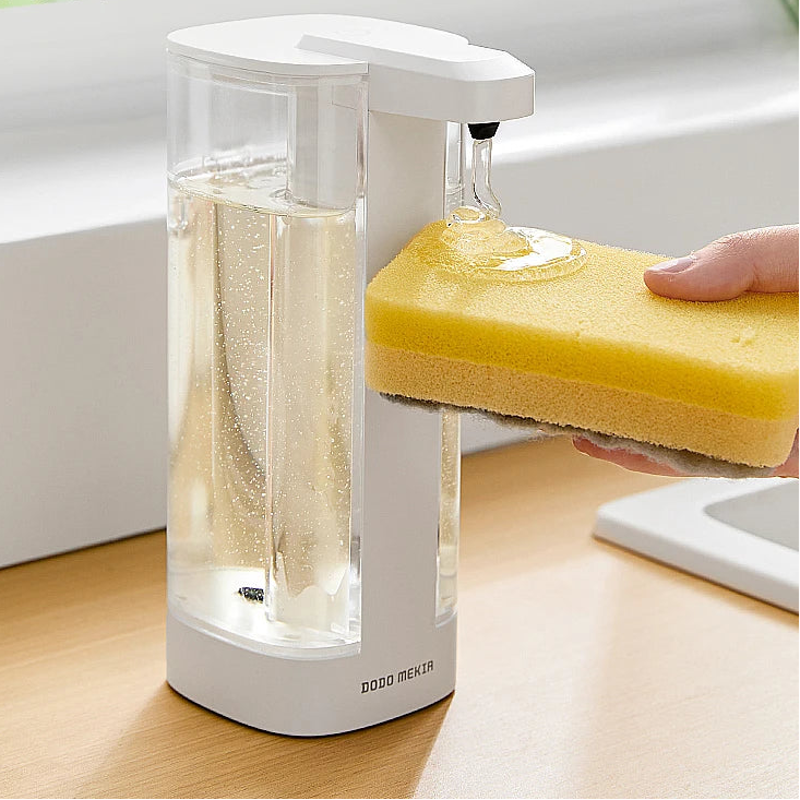 Distributeur de savon automatique avec capteur – 500 ml réglable, matériau ABS/PC, idéal pour cuisine et salle de bain