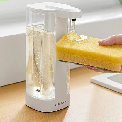 Distributeur de savon automatique avec capteur – 500 ml réglable, matériau ABS/PC, idéal pour cuisine et salle de bain