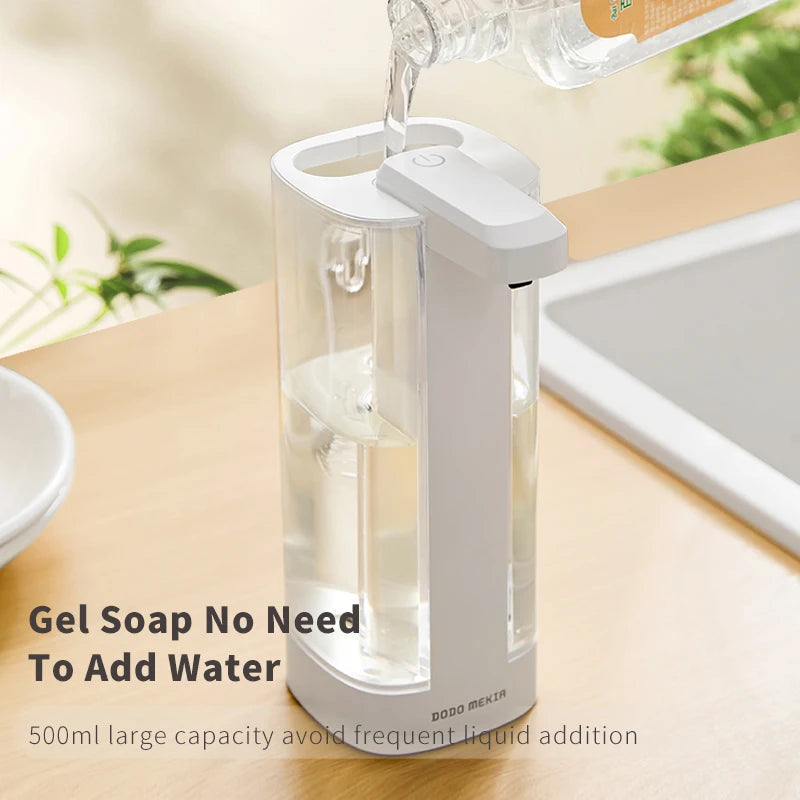 Distributeur de savon automatique avec capteur – 500 ml réglable, matériau ABS/PC, idéal pour cuisine et salle de bain