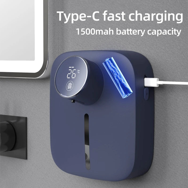 Distributeur de Savon Automatique Mural avec Capteur Infrarouge – Rechargeable USB et Design Sans Contact