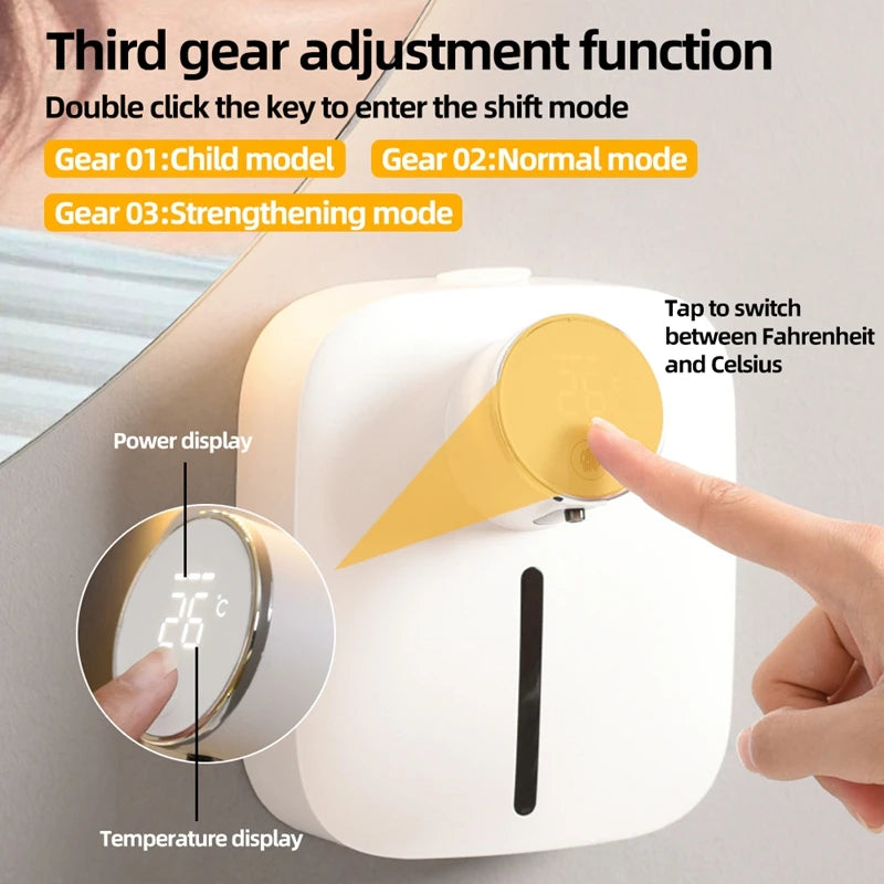 Distributeur de Savon Automatique Mural avec Capteur Infrarouge – Rechargeable USB et Design Sans Contact