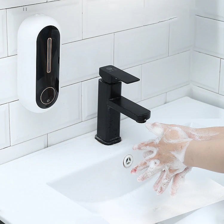 Distributeur de Savon Mousse Automatique 450ML – Sans Contact, Monté au Mur pour Cuisine et Salle de Bain