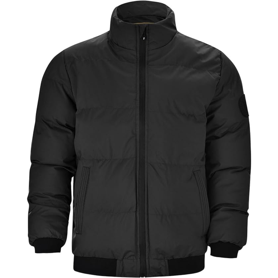 Insulating Down Jacket for Men - Hip Cut, Durable Polyester, Ideal for Winter