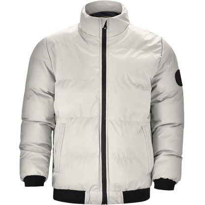 Insulating Down Jacket for Men - Hip Cut, Durable Polyester, Ideal for Winter