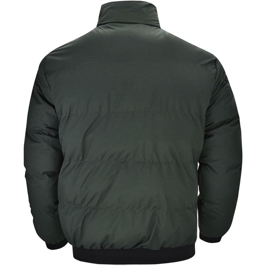 Insulating Down Jacket for Men - Hip Cut, Durable Polyester, Ideal for Winter