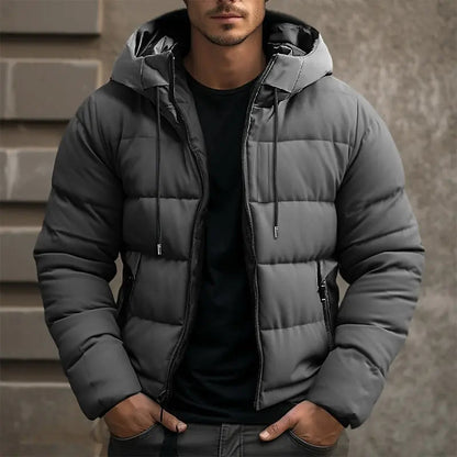Insulated Down Jacket for Men with Hood – Warm and Water-Resistant Coat