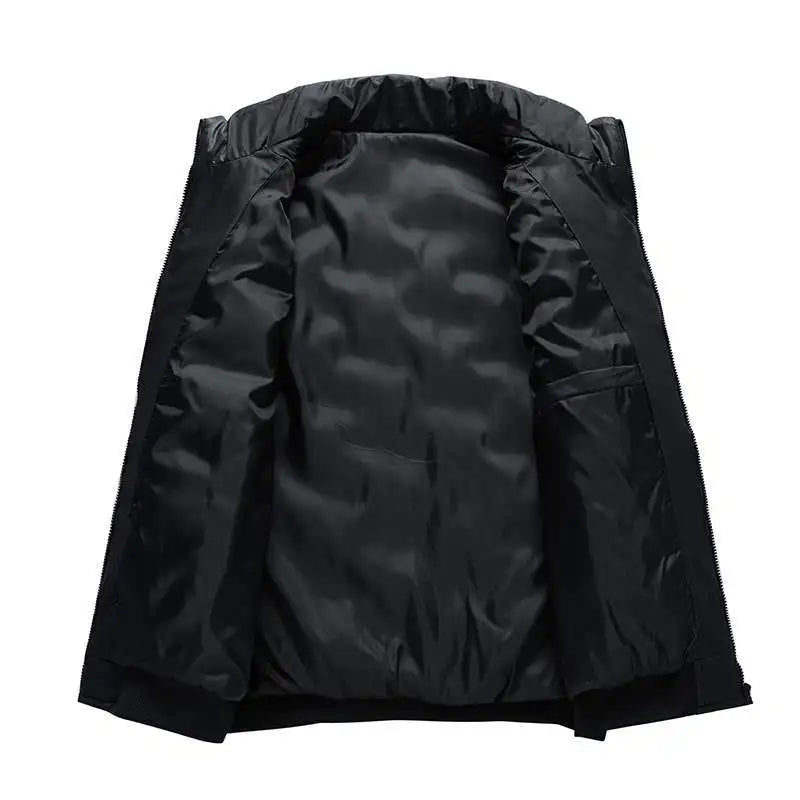 Doudoune Matelassée pour Homme avec Col Mao – Gilet Chaud en Coton et Polyester, Poches Zippées, Jusqu'à 8XL