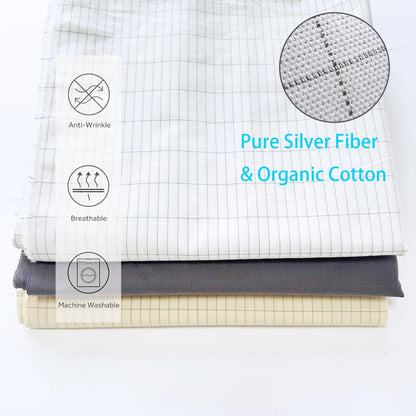 Antistatic Fitted Sheet in Silver Fiber for Grounding – Optimal Comfort and Protection Against Radiation
