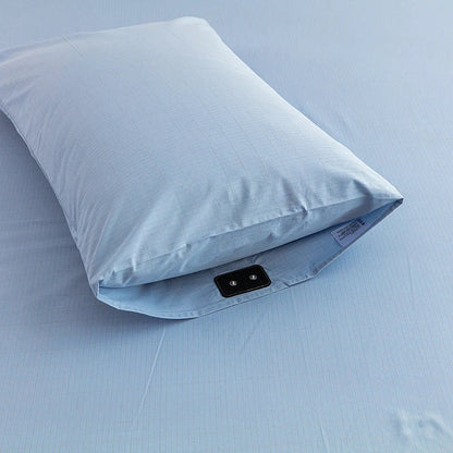 Drap-housse en coton biologique avec fil d'argent conducteur – Protection EMF et mise à la terre, 500 fils