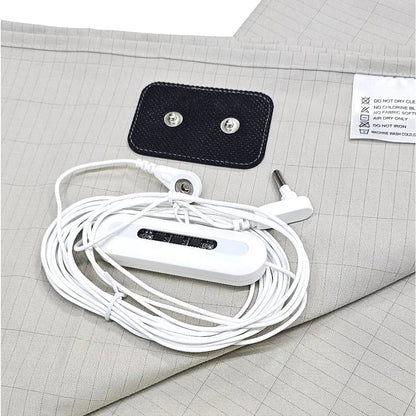 Drap-housse en coton biologique avec fil d'argent conducteur – Protection EMF et mise à la terre, 500 fils