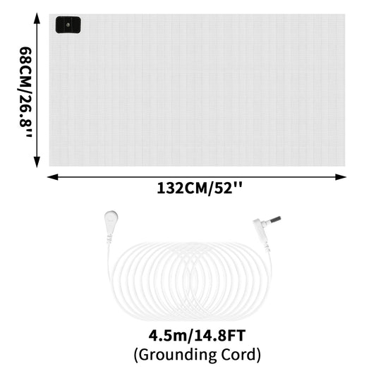 Drap-housse en coton et fibre d'argent pour conducteur pour un sommeil apaisant – Lavable en machine, antistatique, neutre
