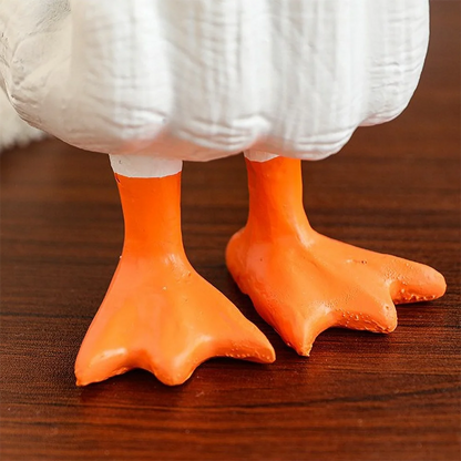 Duck You Gesture Resin Statue – Humorous Middle Finger Decor for Office Desk