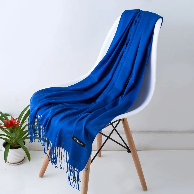 Écharpe Longue en Laine avec Franges pour Femmes – Confort et Élégance pour l'Hiver 33