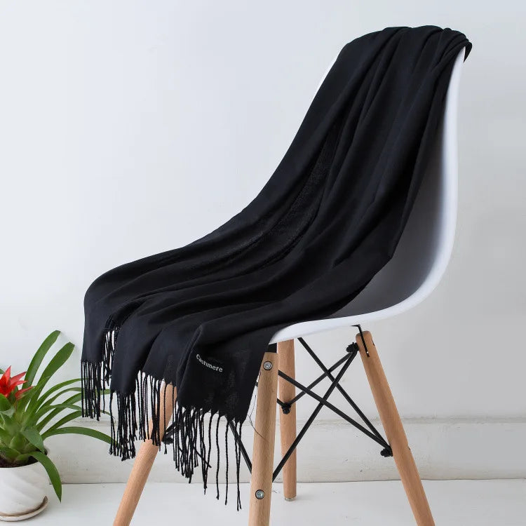 Écharpe Longue en Laine avec Franges pour Femmes – Confort et Élégance pour l'Hiver 6
