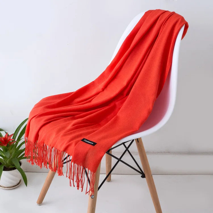 Écharpe Longue en Laine avec Franges pour Femmes – Confort et Élégance pour l'Hiver 8