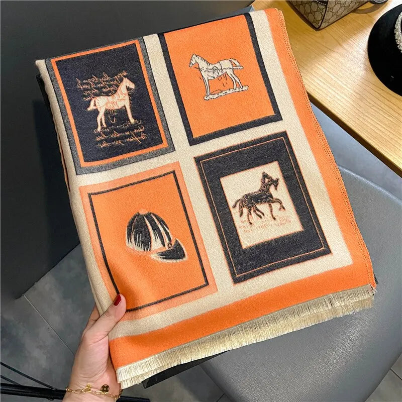 Écharpe surdimensionnée en Cachemire pour Femme - Élégante et Chaude pour l'Hiver 1