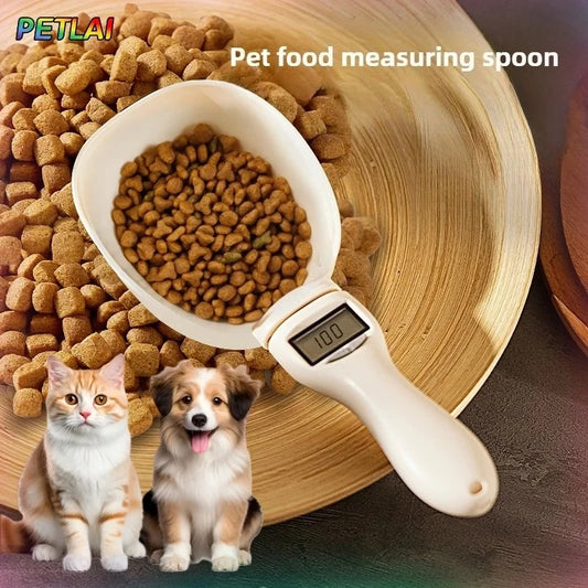 Electronic Pet Food Scoop with Weighing Scale – Intelligent Measuring Spoon for Cats and Dogs
