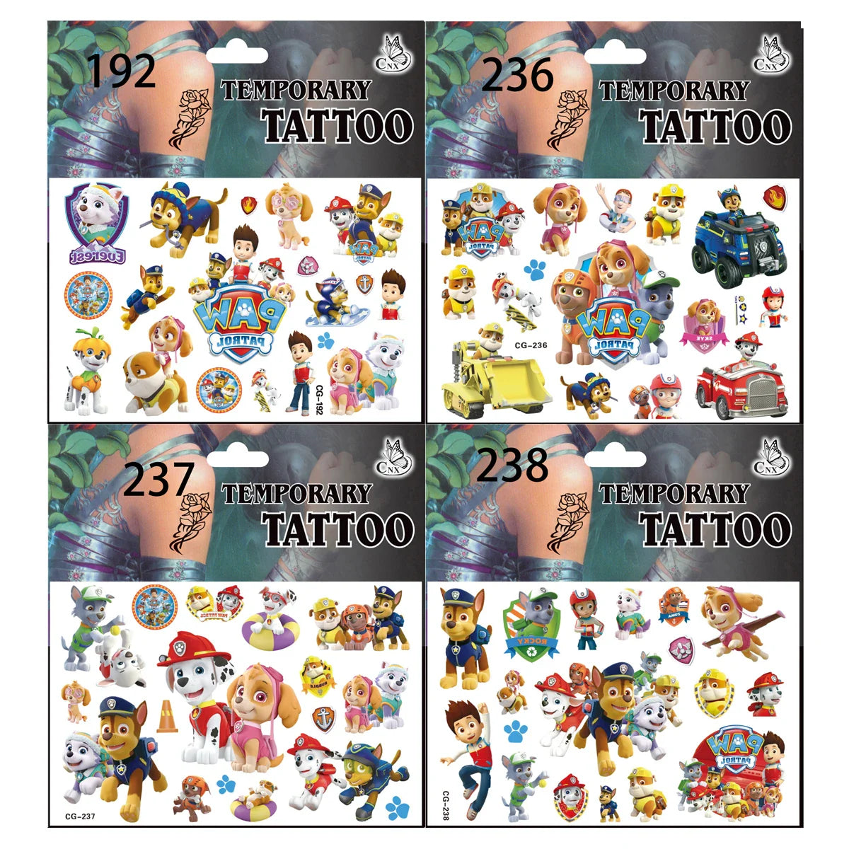 Paw Patrol Birthday Gift Set with Stickers, Bracelets, and Gift Bags for Children – 10 Pieces