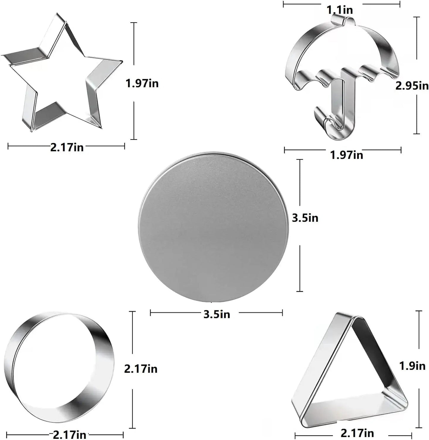 Candy Making Tool Set - Stainless Steel Cookie Cutters and Molds