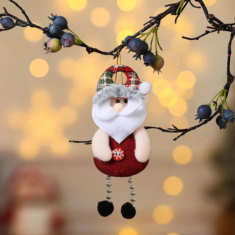 Set of 4 Hanging Christmas Snowman Decorations for Tree