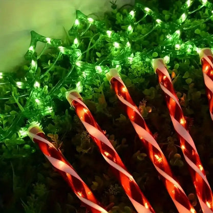 Set of 5 Decorative Solar Lights for Christmas – Outdoor LED Lighting for Garden and Lawn