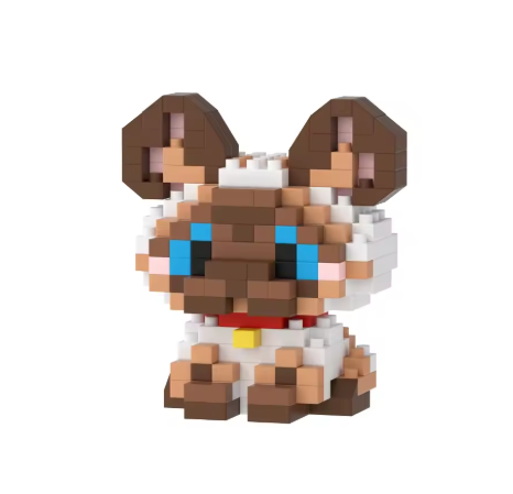 Cute Cat Building Blocks Set – Educational Toy in ABS Plastic for Children Aged 6 and Up