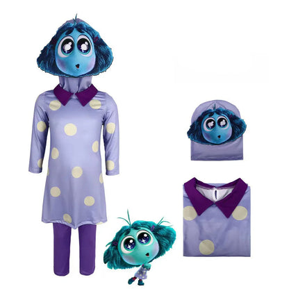 Inside Out Costume Set for Adults and Children - Joy, Sadness, Anger, Disgust, Fear, and Anxiety