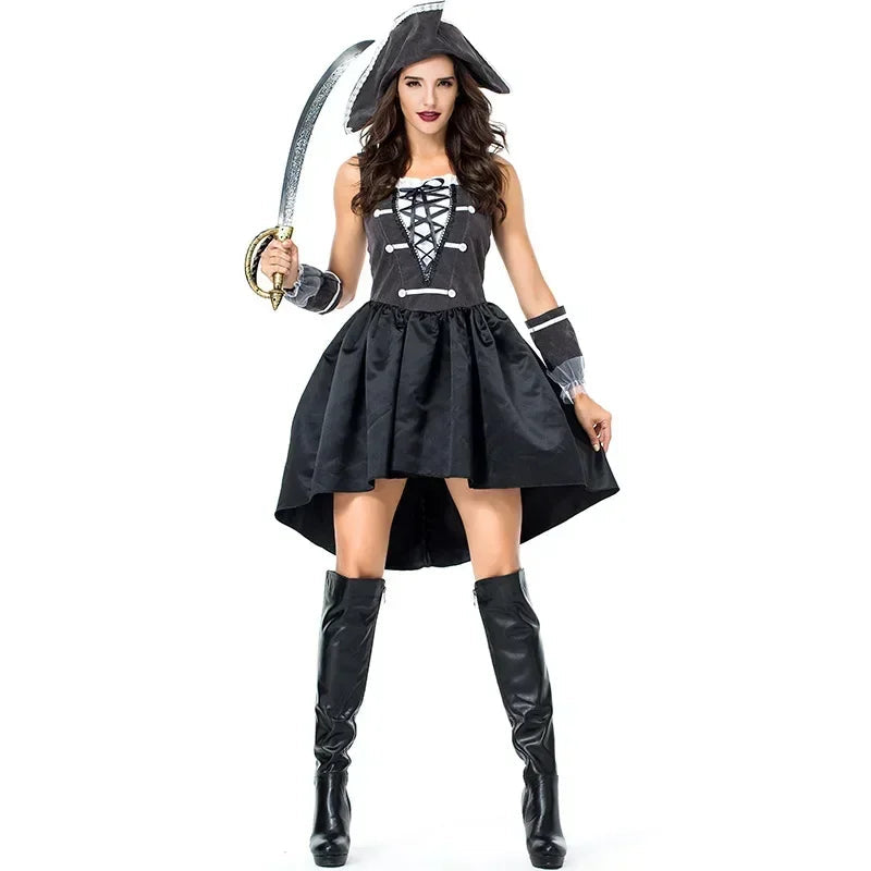 Ensemble de Costumes de Pirate pour Couples – Déguisement Halloween et Carnaval