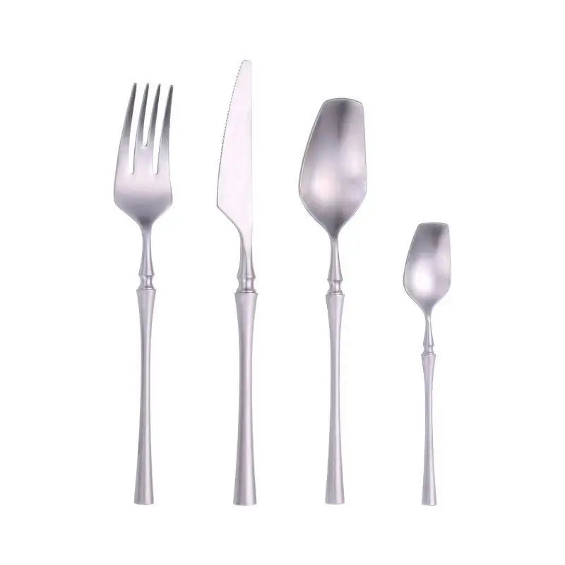 Ensemble de couverts en acier inoxydable 18/10 avec finition polie et mate – Vaisselle élégante pour toutes les occasions