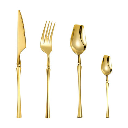 Ensemble de couverts en acier inoxydable 18/10 avec finition polie et mate – Vaisselle élégante pour toutes les occasions