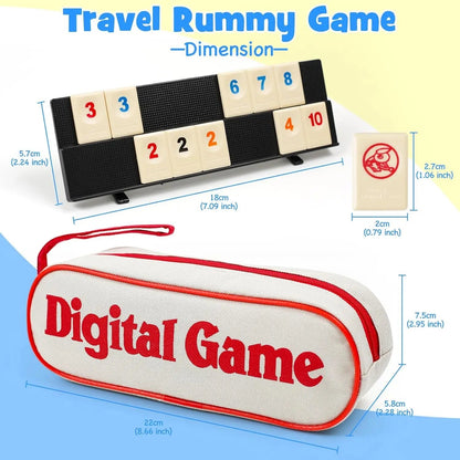 Portable Eco-Friendly Mahjong Set – Complete Game for 2 to 4 Players with 106 Tiles and Carrying Bag
