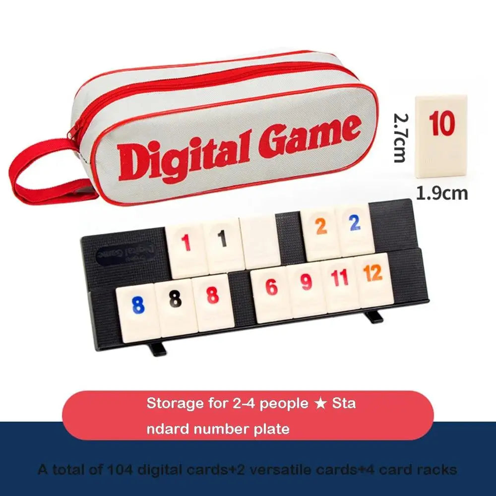 Portable Eco-Friendly Mahjong Set – Complete Game for 2 to 4 Players with 106 Tiles and Carrying Bag