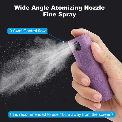 Screen Cleaning Set – Spray, Microfiber Cloth and Brush for Smartphones, Tablets and Laptops