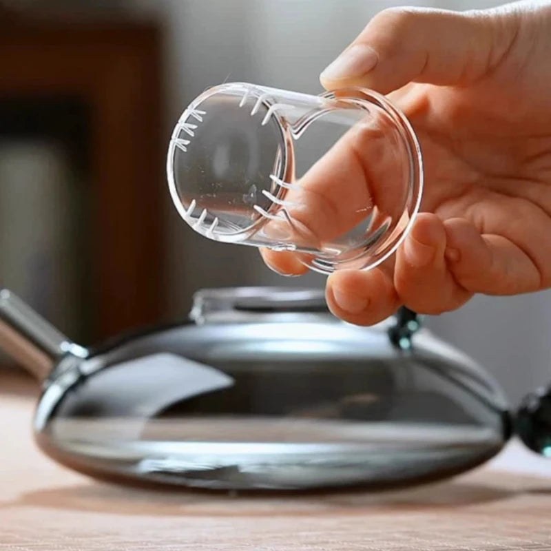 Ensemble de Théière en Verre Borosilicate avec Tasses – Service à Thé Scandinave Résistant à la Chaleur