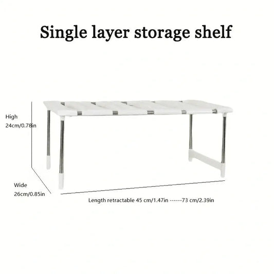 Stackable Shelves in ABS Plastic and Stainless Steel for Kitchen and Bathroom Storage – Durable and Compact Design