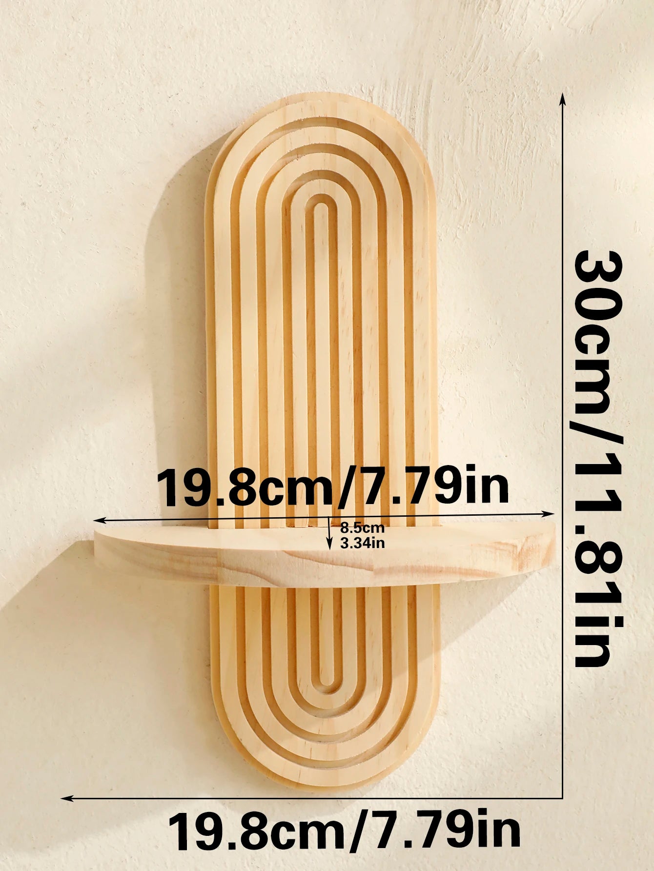 Étagères Murales en Bois Naturel Style Boho – Étagères Géométriques pour Décoration Moderne et Rangement Pratique
