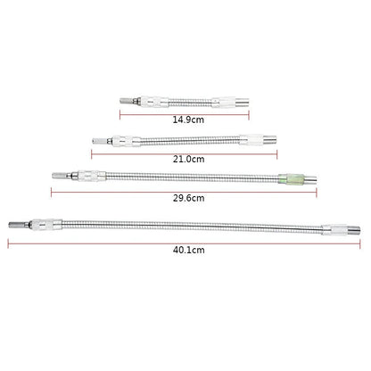 Flexible Extension for Household Tools - Adjustable Length from 15 to 40 cm with 1/4 Bit Holder
