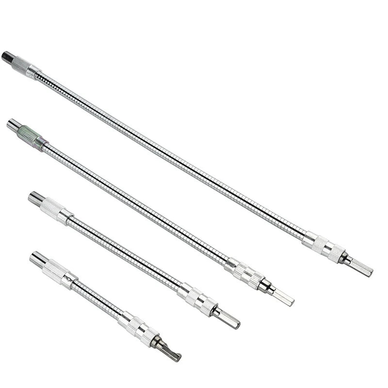 Flexible Extension for Household Tools - Adjustable Length from 15 to 40 cm with 1/4 Bit Holder